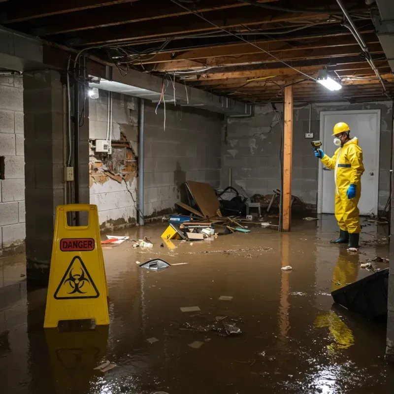 Flooded Basement Electrical Hazard in Aptos, CA Property